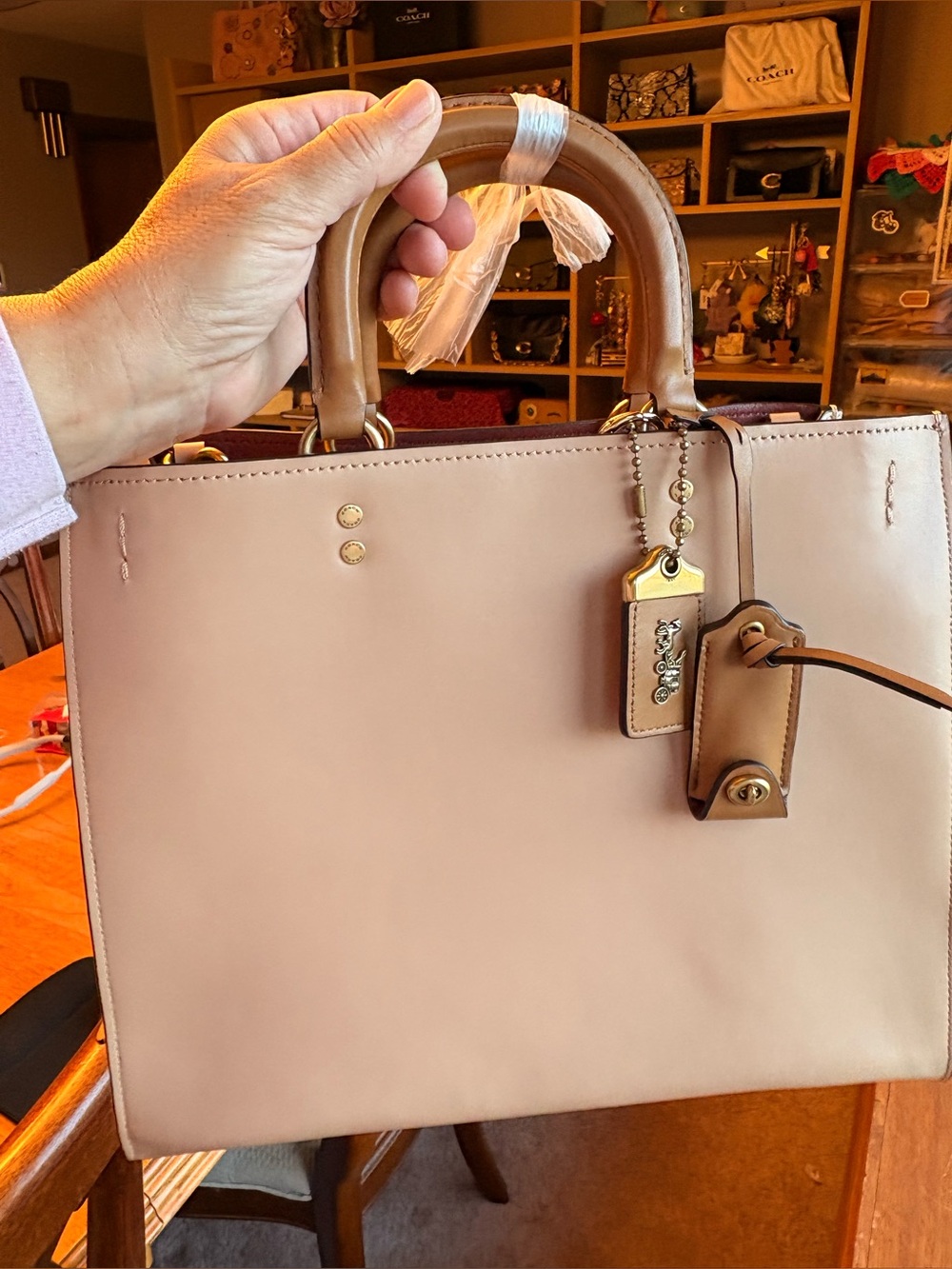 Coach Leather Rogue 31 in Beechwood colorblock